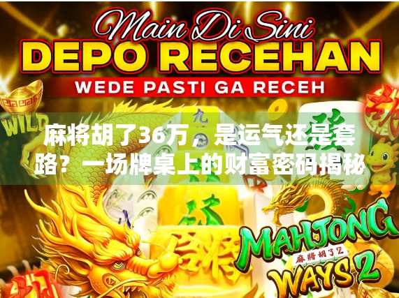 麻将胡了36万，是运气还是套路？一场牌桌上的财富密码揭秘！