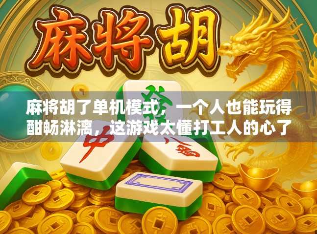 麻将胡了单机模式，一个人也能玩得酣畅淋漓，这游戏太懂打工人的心了！